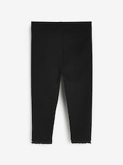 Black Lace Trim Leggings (3mths-7yrs) - Image 2 of 3