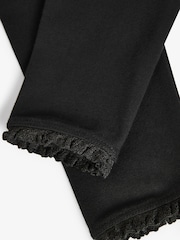 Black Lace Trim Leggings (3mths-7yrs) - Image 3 of 3
