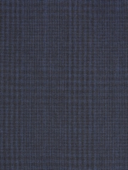 Navy Blue Slim Check Suit Jacket - Image 7 of 7