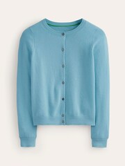 Boden Light Blue Eva Cashmere Crew Cardigan - Image 5 of 6