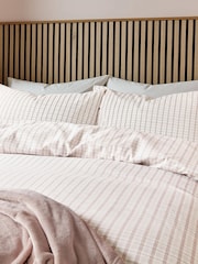 Helena Springfield Pink Tranquil Check Cotton Rich Cover Set - Image 2 of 6