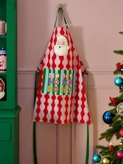 Eleanor Bowmer Red Christmas Santa Cotton 70x80cm Kitchen Apron - Image 1 of 2