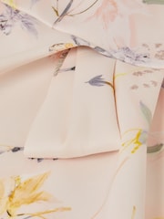 Reiss Pink Eda 9-14 yrs Scuba Floral Printed Dress - Image 6 of 6