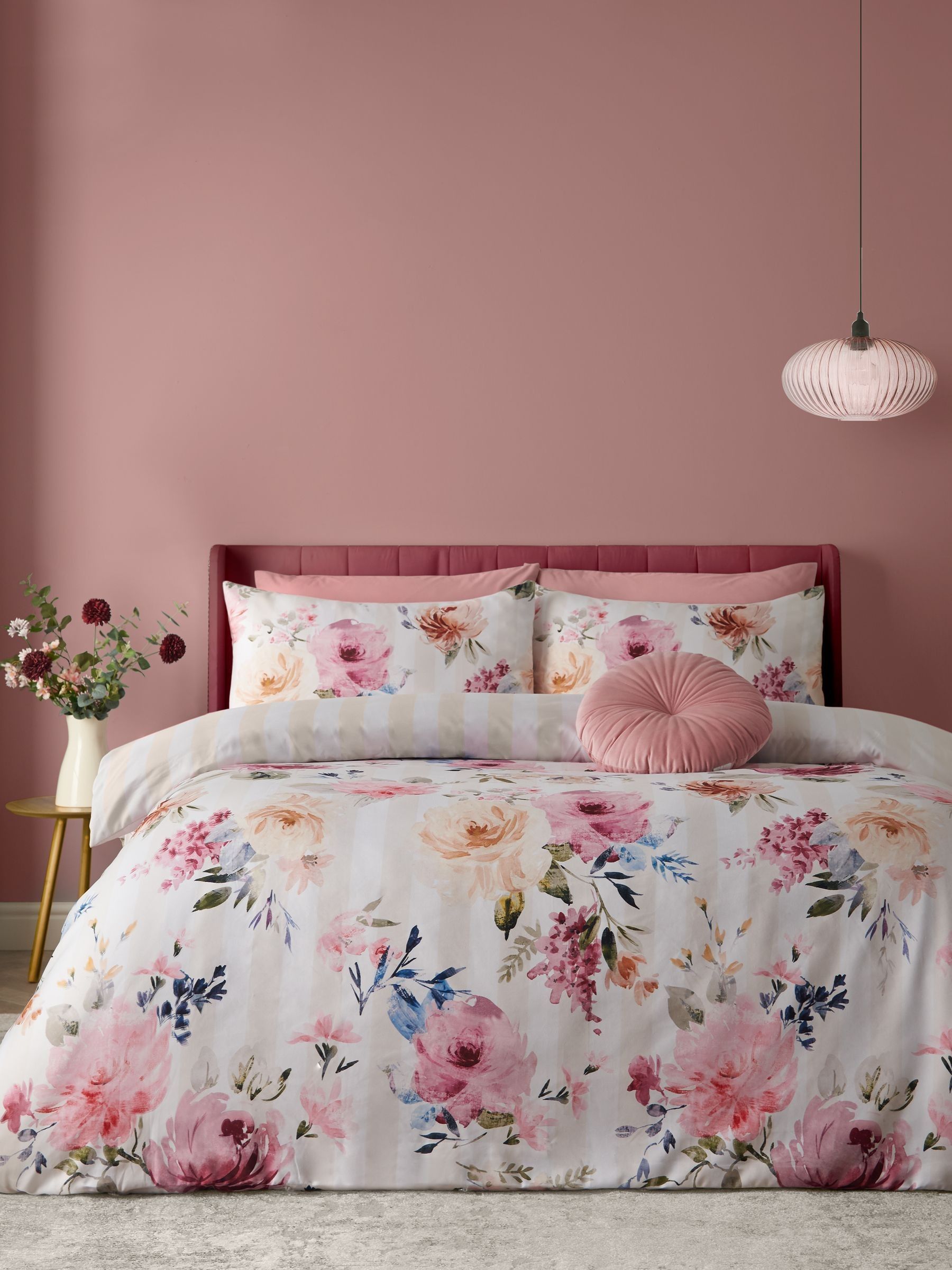 Floral Stripe So Soft Reversible Duvet Cover Set - Image 8