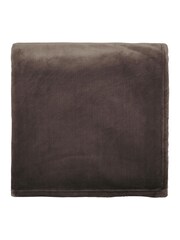 Helena Springfield Chocolate Snug Fleece Throw - Image 5 of 5