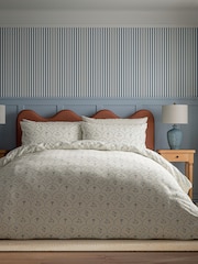 Sanderson Indigo Summer Scallop Cotton Duvet Cover & Pillowcase Set - Image 2 of 6