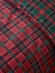 Catherine Lansfield Red / Green Tartan Check Reversible Duvet Cover and Set - Image 4 of 4