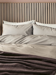 Helena Springfield Chocolate Twill Stripe Cotton Rich Cover Set - Image 2 of 6