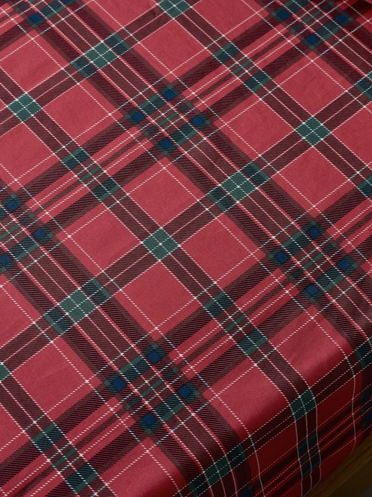 Catherine Lansfield Red Tartan Check Fitted Sheet - Image 2 of 2