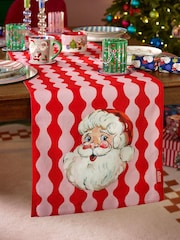 Eleanor Bowmer Red Christmas Santa Cotton 40x250cm Table Runner - Image 1 of 3