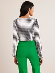 Boden Cream Supersoft Long Sleeve Top - Image 2 of 5