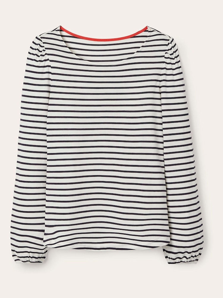 Boden Cream Supersoft Long Sleeve Top - Image 5 of 5