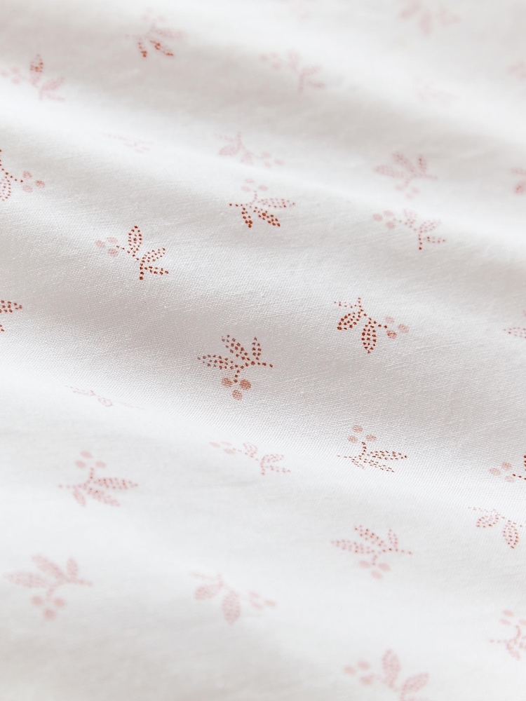 Helena Springfield Pink Leaf Sprig Cotton Rich Cover Set - Image 7 of 7 Helena Springfield Pink Leaf Sprig Cotton Rich Cover Set - Image 7 of 7