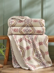 Catherine Lansfield Navajo Fleece, udobno šerpa, obrnuto ćebe - Slika 1 od 3