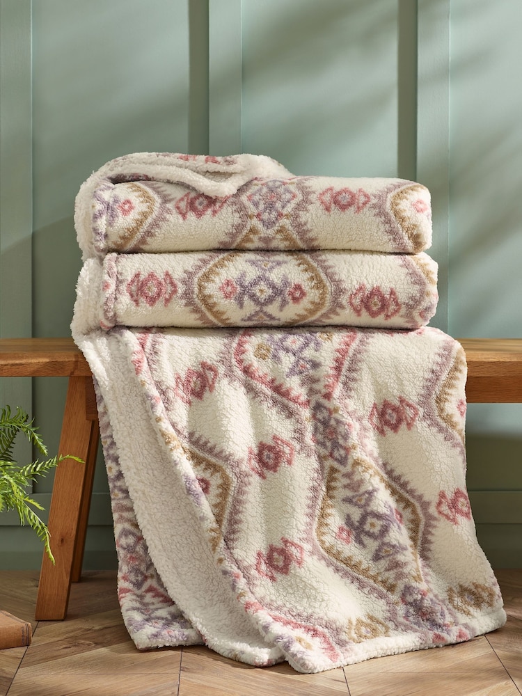 Catherine Lansfield Navajo Fleece, udobno šerpa, obrnuto ćebe - Slika 1 od 3 Catherine Lansfield Navajo Fleece, udobno šerpa, obrnuto ćebe - Slika 1 od 3