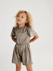 Bronze Brown Metallic Playsuit (3-16yrs) - Image 1 of 6