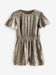 Bronze Brown Metallic Playsuit (3-16yrs) - Image 4 of 6