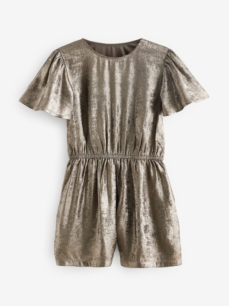 Bronze Brown Metallic Playsuit (3-16yrs) - Image 4 of 6