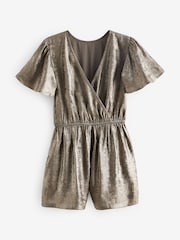 Bronze Brown Metallic Playsuit (3-16yrs) - Image 5 of 6