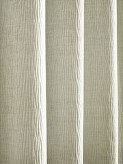 Catherine Lansfield Natural Crinkle Chenille Lined Eyelet Curtains - Image 4 of 4