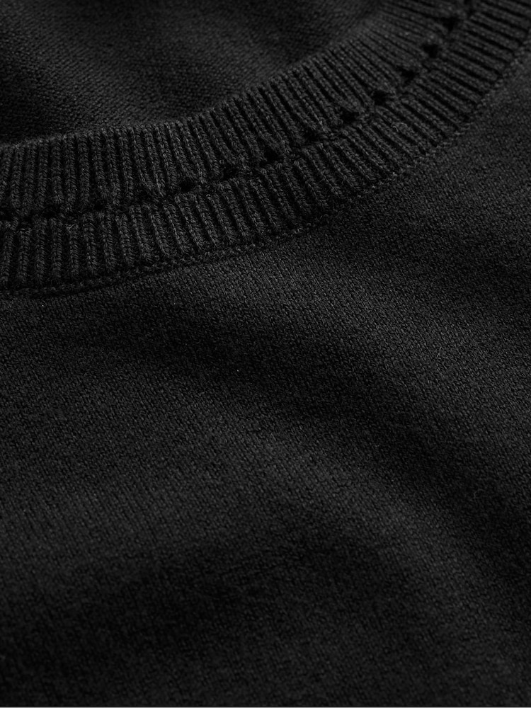 Boden Black Catriona 100% Cotton Crew T-Shirt - Image 6 of 6 Boden Black Catriona 100% Cotton Crew T-Shirt - Image 6 of 6