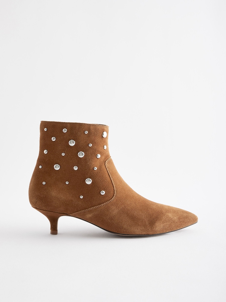 Hellbraun - Forever Comfort® Stiefeletten mit Nietendetails - Bild 2 von 5 Hellbraun - Forever Comfort® Stiefeletten mit Nietendetails - Bild 2 von 5