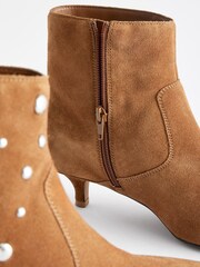 Tan Brown Forever Comfort® Stud Detail Ankle Boots - Image 4 of 5