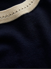 Boden Blue Catriona 100% Cotton Crew T-Shirt - Image 3 of 6