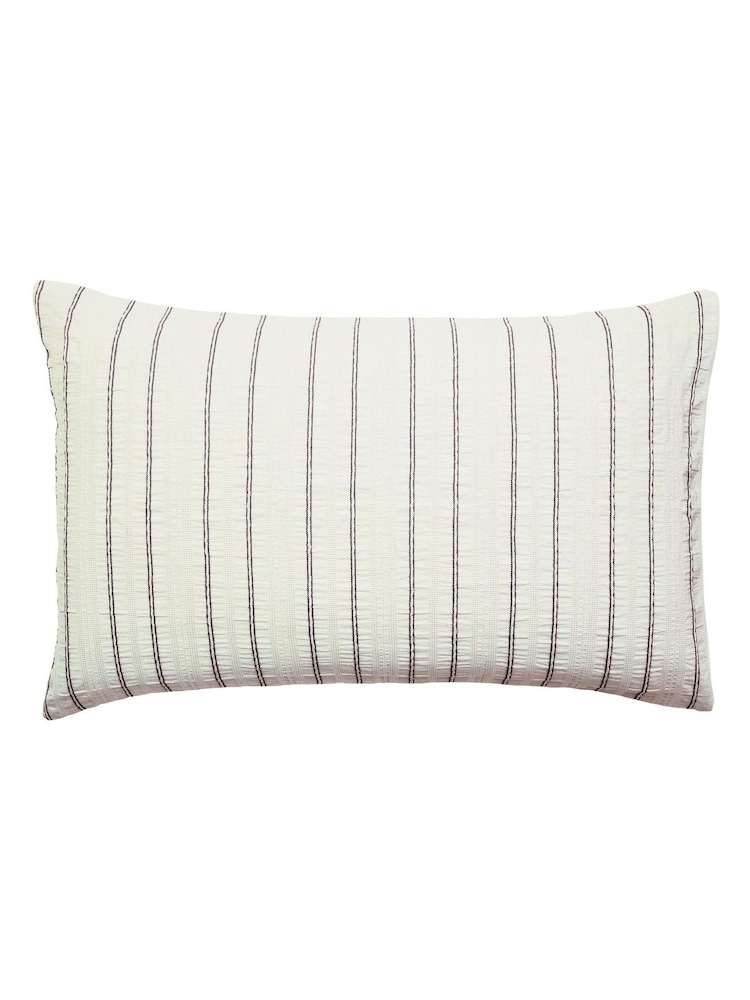 Helena Springfield Chocolate Waffle Stripe Cotton Rich Cover Set - Image 5 of 5