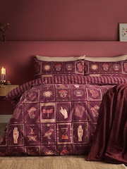 Catherine Lansfield Plum Enchanted Witchcraft Reversible Duvet Cover Set - Image 1 of 5