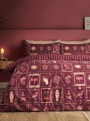 Catherine Lansfield Plum Enchanted Witchcraft Reversible Duvet Cover Set - Image 2 of 5