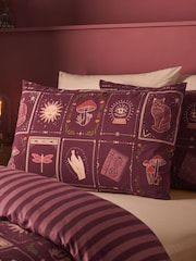 Catherine Lansfield Plum Enchanted Witchcraft Reversible Duvet Cover Set - Image 4 of 5