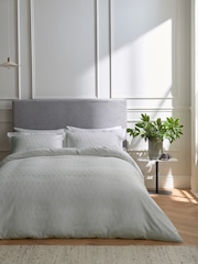 Bedeck of Belfast Silver Ravello Cotton Duvet Cover and Pillowcase Set - Image 1 of 4