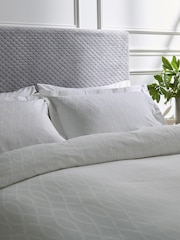 Bedeck of Belfast Silver Ravello Cotton Duvet Cover and Pillowcase Set - Image 2 of 4