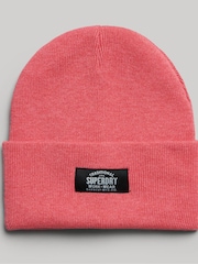 Superdry Pink Classic Knitted Beanie Hat - Image 2 of 3