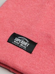 Superdry Pink Classic Knitted Beanie Hat - Image 3 of 3