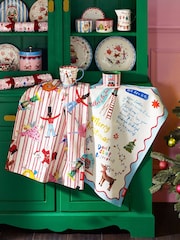 Eleanor Bowmer 2 Pack White Christmas Dear Santa Cotton Tea Towel - Image 1 of 2