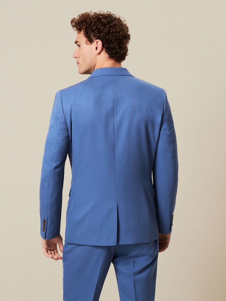 Cobalt Blue Slim Fit Motionflex Stretch Suit Jacket - Image 3 of 10