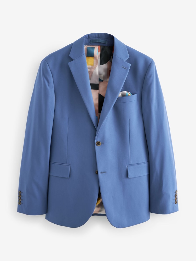 Cobalt Blue Slim Fit Motionflex Stretch Suit Jacket - Image 6 of 10