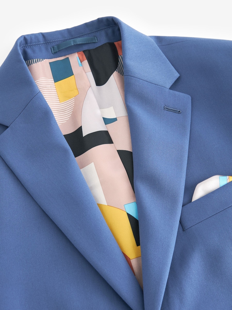 Cobalt Blue Slim Fit Motionflex Stretch Suit Jacket - Image 7 of 10