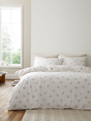 Bianca Natural Thea Floral Cotton Reversible Duvet Cover Set - Image 3 of 5