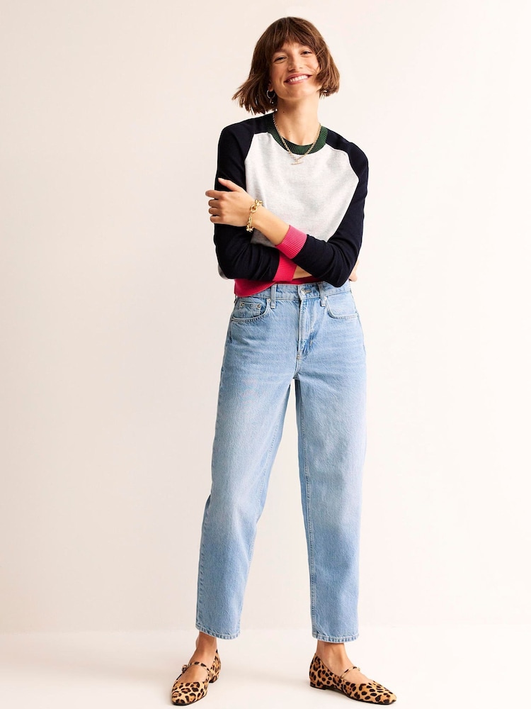 Boden Grey Meg Saddle Sleeve Jumper - Image 1 of 6