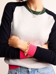 Boden Grey Meg Saddle Sleeve Jumper - Image 4 of 6