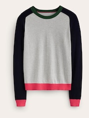 Boden Grey Meg Saddle Sleeve Jumper - Image 5 of 6