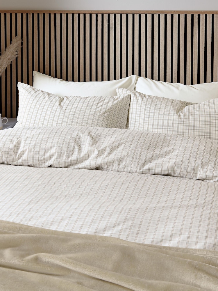 Helena Springfield Linen Tranquil Check Cotton Rich Cover Set - Image 2 of 6