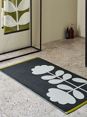 Orla Kiely Grey Cut Stem Moss 100% Cotton Bath Mat - Image 1 of 1