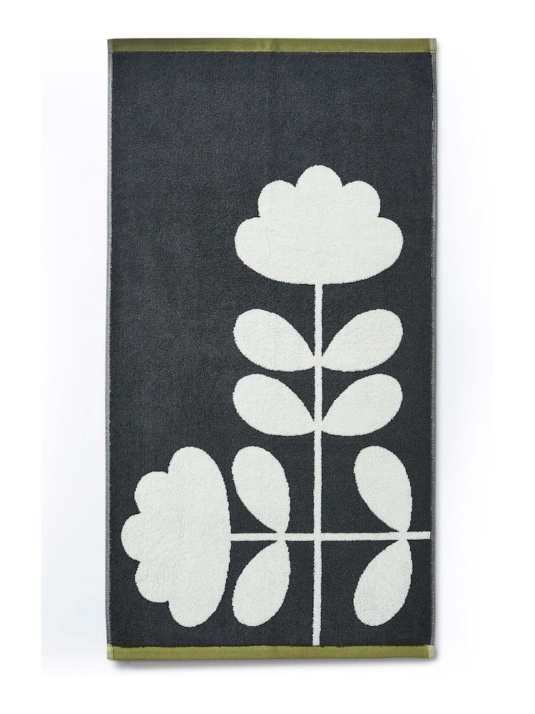 Orla Kiely Cut Stem Moss 100% Cotton Bath Mat - Imagem 2 de 2