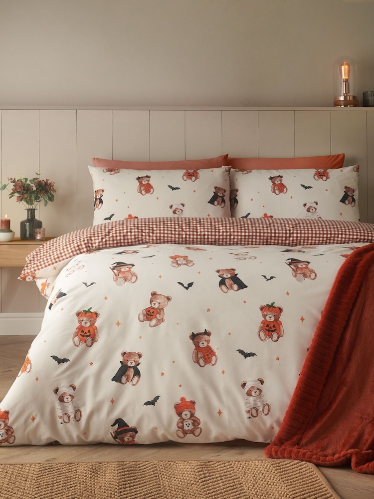 Parure de lit réversible Catherine Lansfield Scare Bears Housse de couette et taie d'oreiller Ensemble - Image 1 sur 5 Parure de lit réversible Catherine Lansfield Scare Bears Housse de couette et taie d'oreiller Ensemble - Image 1 sur 5