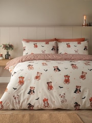 Parure de lit réversible Catherine Lansfield Scare Bears Housse de couette et taie d'oreiller Ensemble - Image 2 sur 5