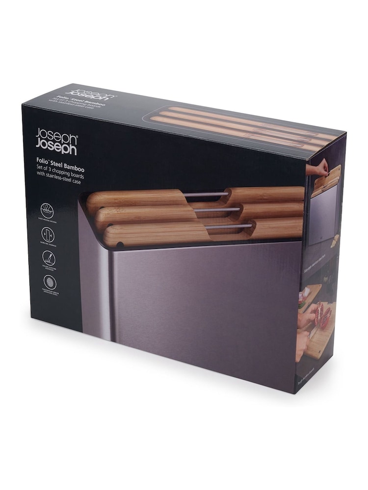 Joseph Joseph Folio Steel 3 Piece Chopping Board Set - Image 6 of 6